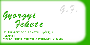 gyorgyi fekete business card