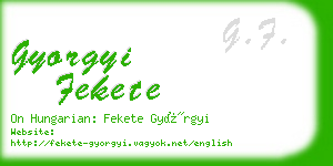 gyorgyi fekete business card